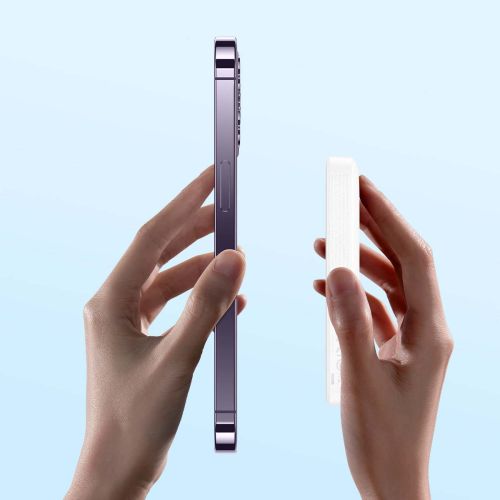 Baseus Преносима батерия Powerbank Magnetic Mini Wireless Quick charging (With Xiaobai Type-C to Type-C 60W (20V/3A) MagSafe 15W / PD 20W, 10000 mAh, White (PPCX070002)