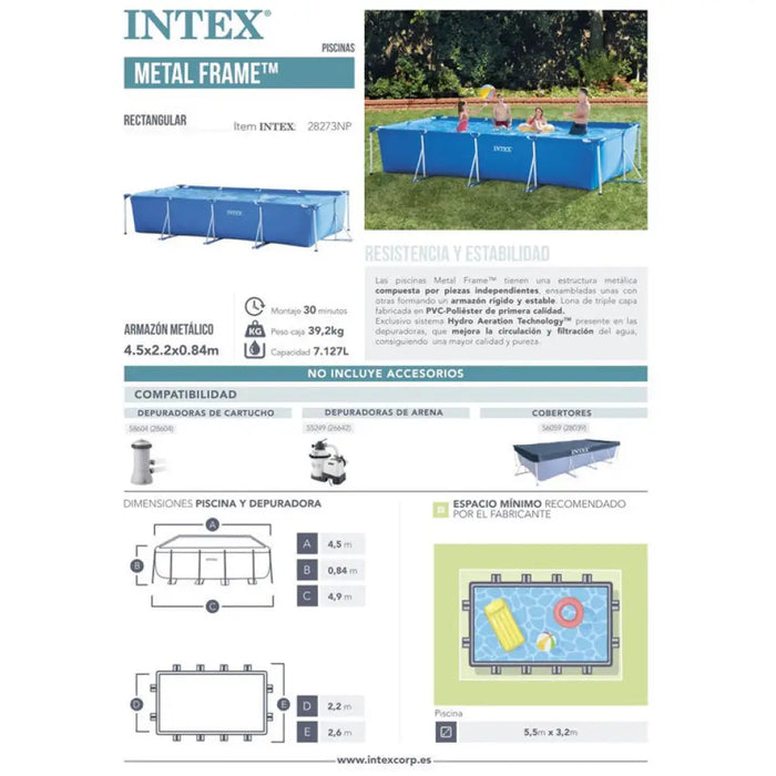 БАСЕЙН 450X220X84CM INTEX 28273NP