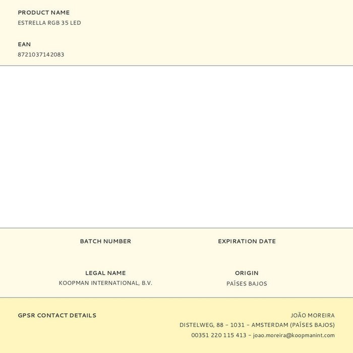 Коледна звезда BASIC & CO RGB 25 x 0,6 x 60 cm