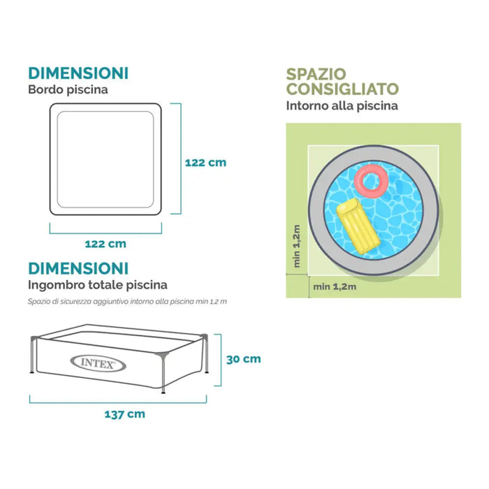 БАСЕЙН ДЕТСКИ 122X122X30CM INTEX 57172NP