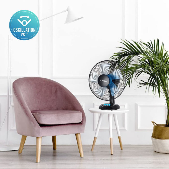 Настолен вентилатор Bastilipo BARROSA Черен 50 W