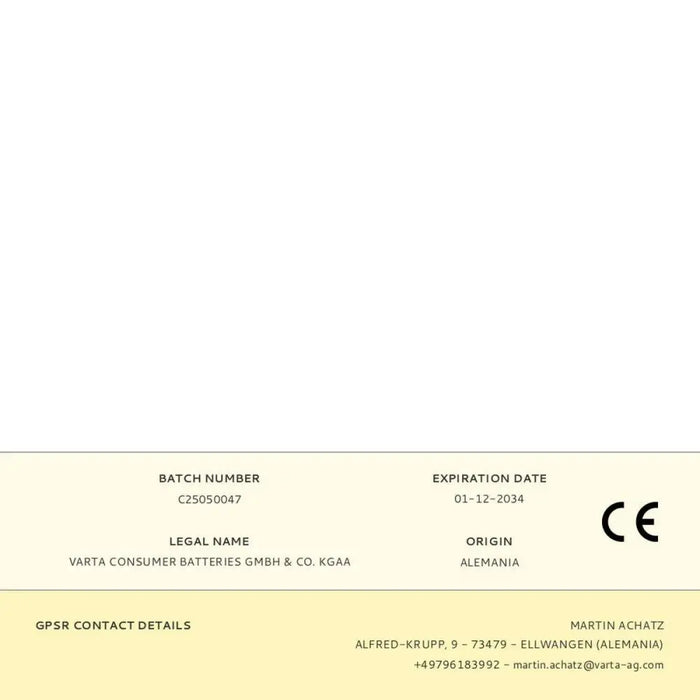 Батерии Varta longlife max power 1,5 V Вид C LR14 (2 броя)