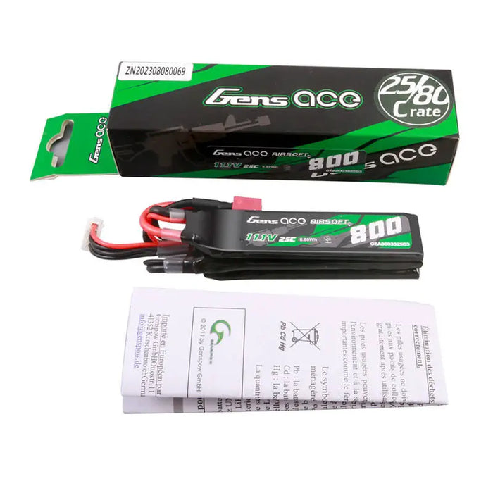 Батерия Gens ace 25C 800mAh 3S1P 11.1V NUNCHUCK 3X