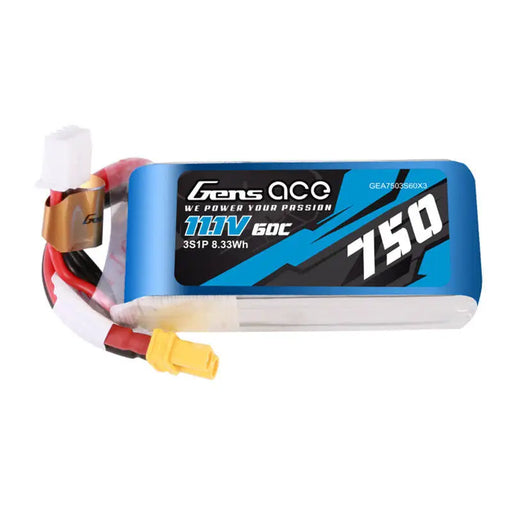 Батерия Gens ace 750mAH 11.1V 60C 3S1P Lipo battery