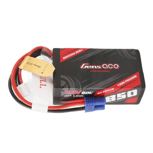 Батерия Gens Ace 850mAh 7,4V 60C 2S1P EC2 Plug