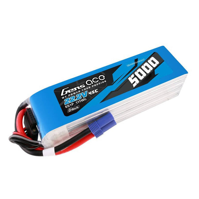Батерия LiPo Gens ace G-Tech 5000mAh 22.2V 45C 6S1P с EC5