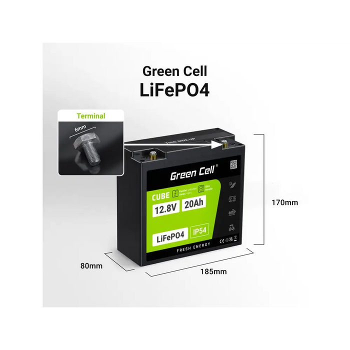 Батерия UPS Green Cell LFPGC12V20AH 256 Wh 20 Ah