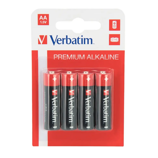 Батерия Verbatim ALKALINE BATTERY AA 4 PACK (HANGCARD)