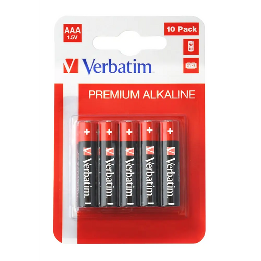 Батерия Verbatim ALKALINE BATTERY AAA 10 PACK (HANGCARD)