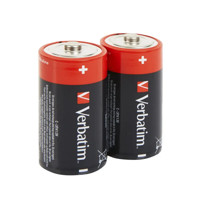 Батерия Verbatim ALKALINE BATTERY C 2 PACK (HANGCARD)