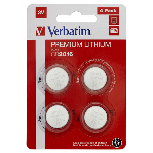 Батерия Verbatim LITHIUM BATTERY CR2016 3V 4 PACK