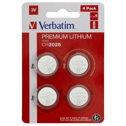 Батерия Verbatim LITHIUM BATTERY CR2025 3V 4 PACK