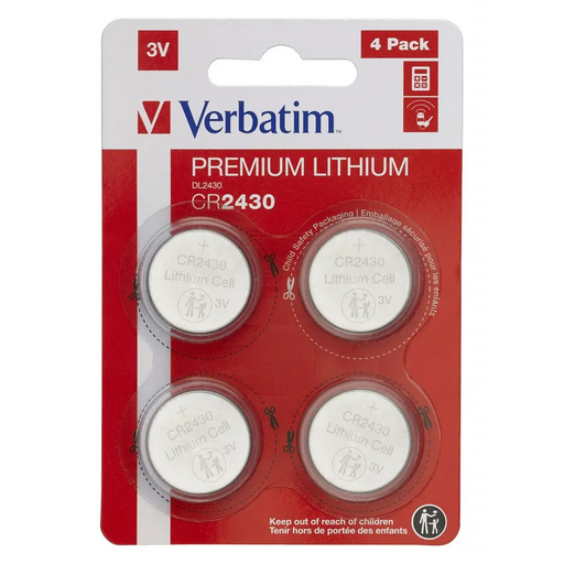 Батерия Verbatim LITHIUM BATTERY CR2430 3V 4 PACK