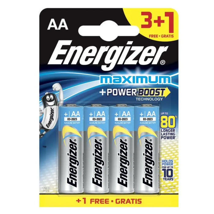 БАТЕРИИ ENR MAX PLUS AA 3 + 1 CHP4 ENERGIZER PANASONIC
