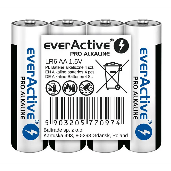 Батерии EverActive LR6 AA 1,5 V (4 броя)