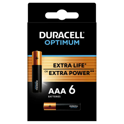 БАТЕРИИ OPTIMUM AAA X6 DURACELL OPTIMUM AAA X6