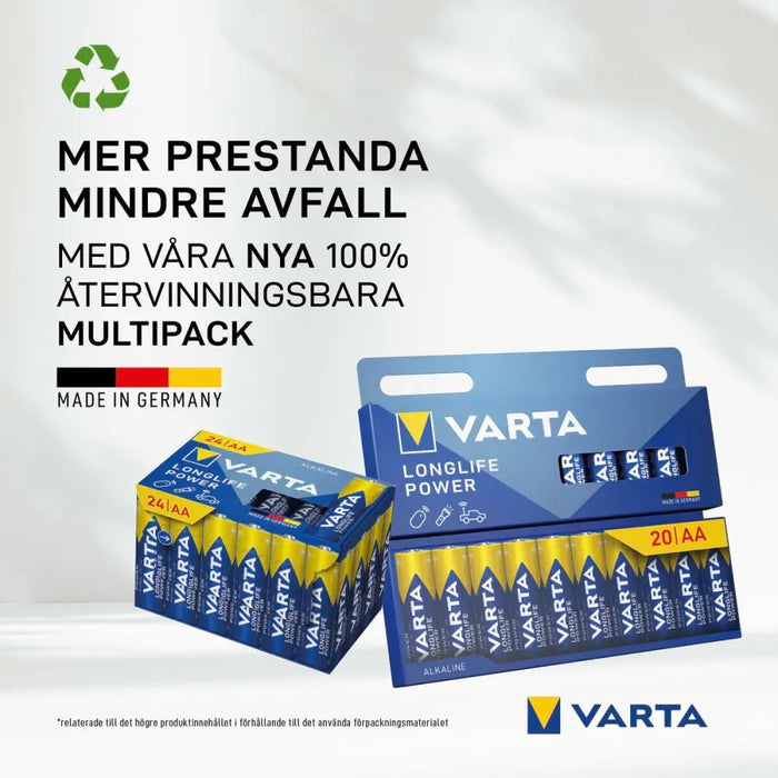 Батерии Varta alkalina longlife power aa - lr06 1,5 V AA