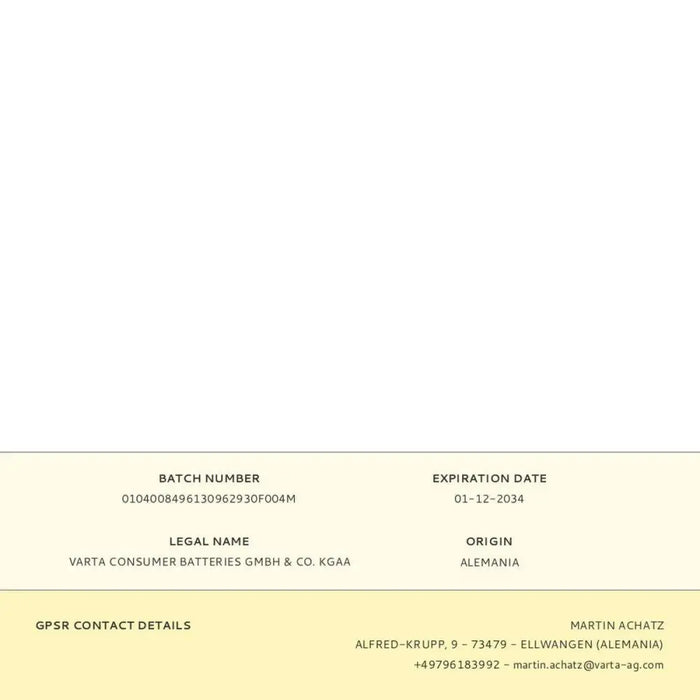 Батерии Varta longlife power cube aaa - lr03 1,5 V AAA LR03