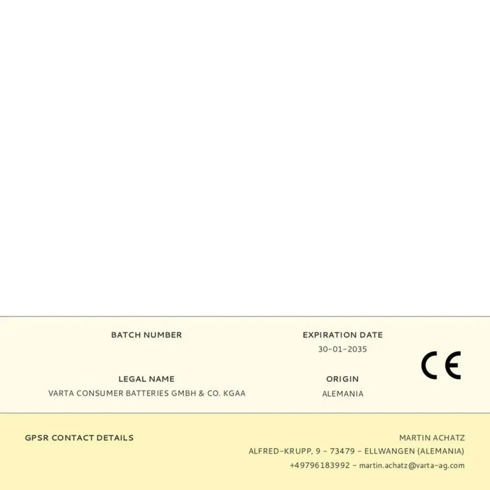 Батерии Varta energy d 1,5 V Вид D (2 броя)