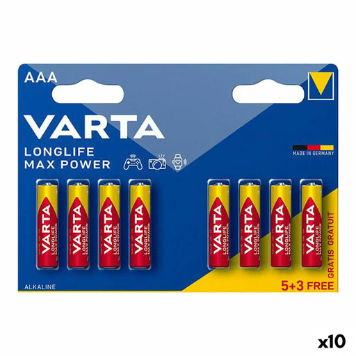 Батерии Varta longlife max power aaa - lr03 1,5 V AAA (8