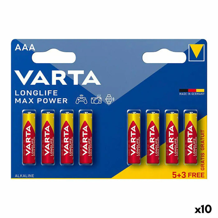 Батерии Varta longlife max power aaa - lr03 1,5 V AAA (8