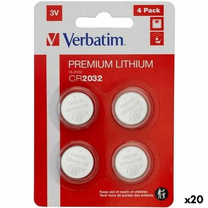 Батерии Verbatim CR2032 4 Части 20 броя 3V