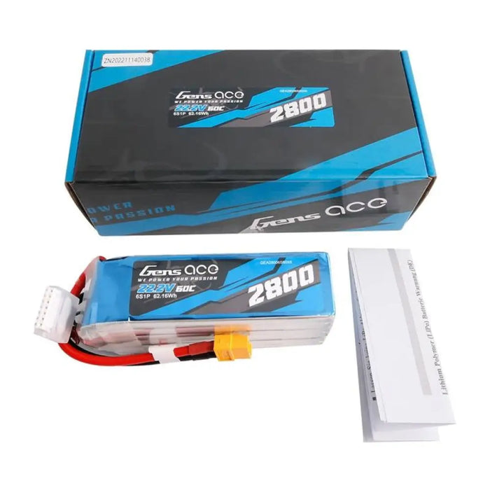 Батерия Lipo Gens ace 2800mAh 22.2V 60C 6S1P XT60
