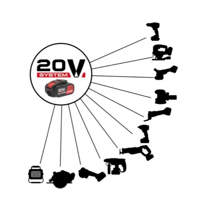 БАТЕРИЯ С ИНДИКАТОР 4AH 20V INVENTIV