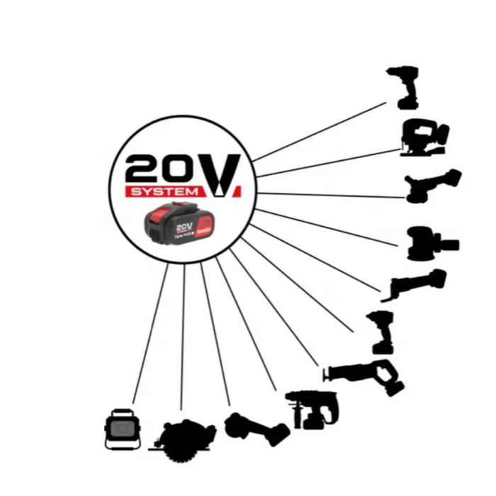 БАТЕРИЯ С ИНДИКАТОР 8AH 20V INVENTIV