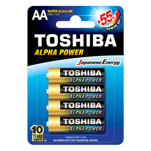 БАТЕРИЯ TOSHIBA LR6 ALPHA 4 БР