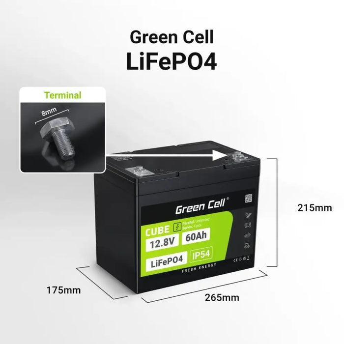Батерия UPS Green Cell LFPGC12V60AH 60 Ah 768 Wh