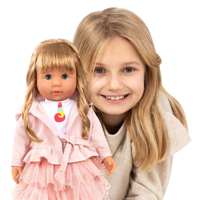 Bayer Кукла Мария 46см.Пее и Говори с Розово Сако