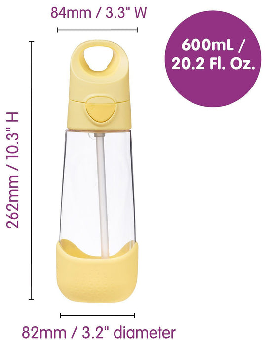 Бутилка за вода със сламка b.box - Feeling Peachy, 600 ml