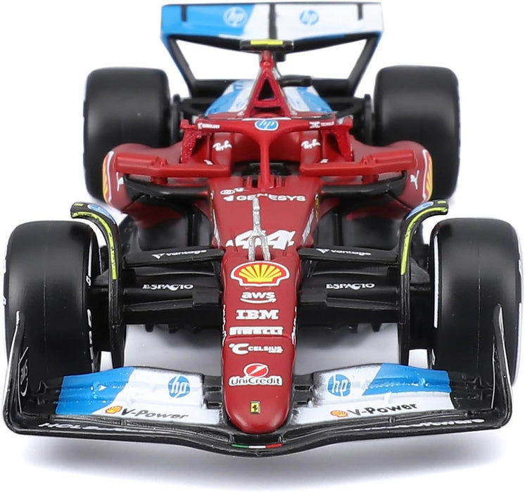 Метална количка Bburago - Ferrari SF-25, Charles Leclerc Miami GP 2025, 1:43