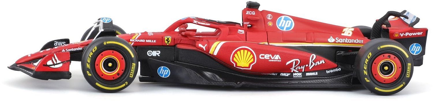 Комплект метални колички Bburago - Ferrari SF-24 Formula 1, 1:43, 2 броя