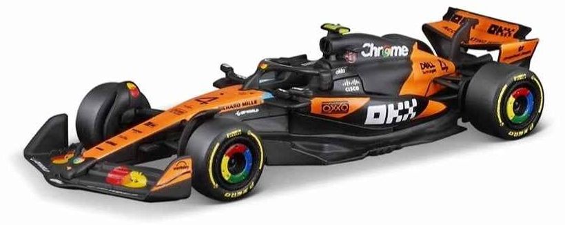 Метална количка Bburago - McLaren F1 MCL39, Lando Norris, 1:64