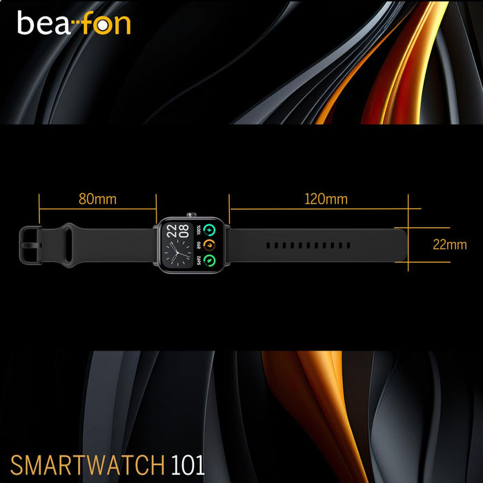 Смарт часовник beafon WATCH 101 1,8" Черен Сив