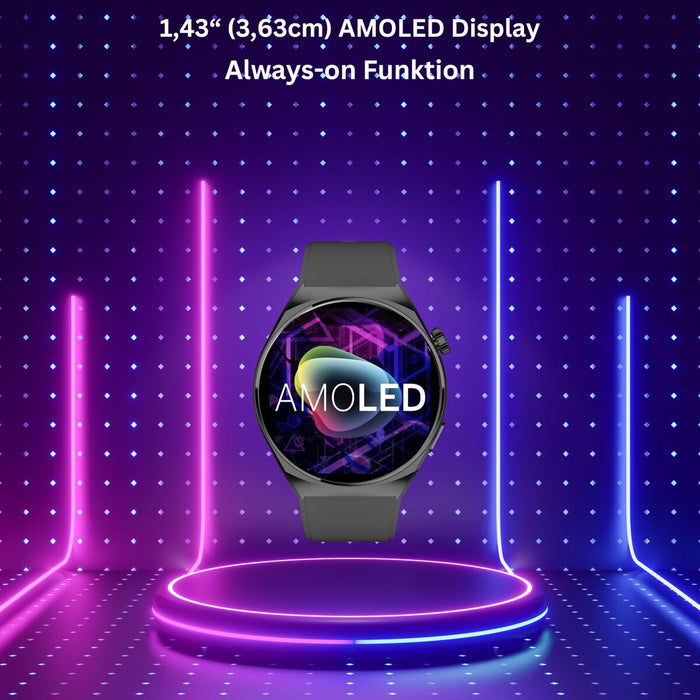 Смарт часовник beafon WATCH 401 43 mm 1,43" Черен Сребрист