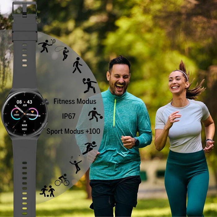 Смарт часовник beafon WATCH 401 43 mm 1,43" Черен Сребрист