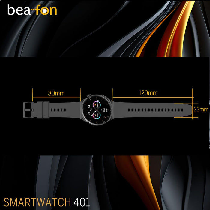 Смарт часовник beafon WATCH 401 43 mm 1,43" Черен Сребрист