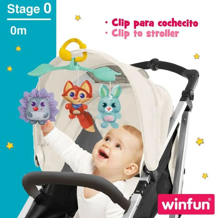 Бебешка Играчка Въртележка Winfun Гора 3 в 1 31,5 x 42 x