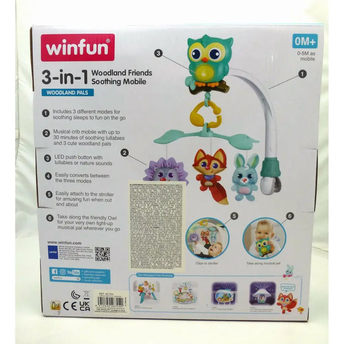 Бебешка Играчка Въртележка Winfun Гора 3 в 1 31,5 x 42 x