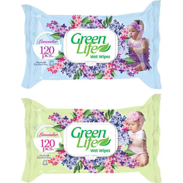 БЕБЕШКИ МОКРИ КЪРПИ 120БР. GREEN LIFE