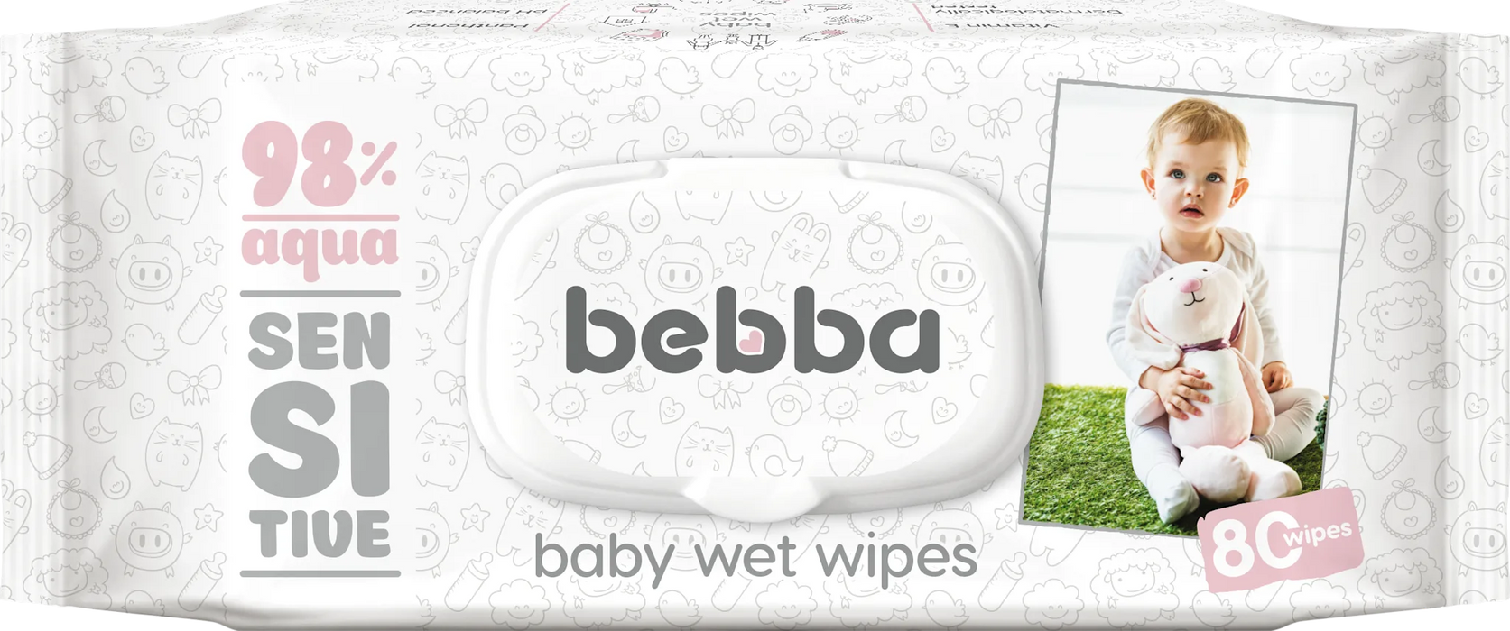 Влажни кърпи Sensitive, 80 бр