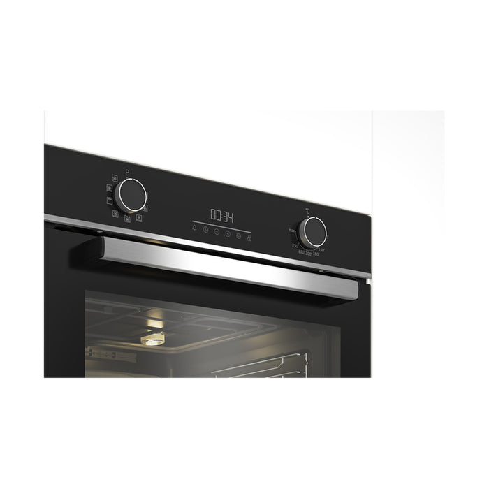 Фурнa за вграждане BEKO BBIMA 13300 XS 72 L, А+, КАТАЛИТИЧНИ ПАНЕЛИ, ТЕЛЕСКОПИЧНА СИСТЕМА, ПЛАВНО ЗАТВАРЯНЕ