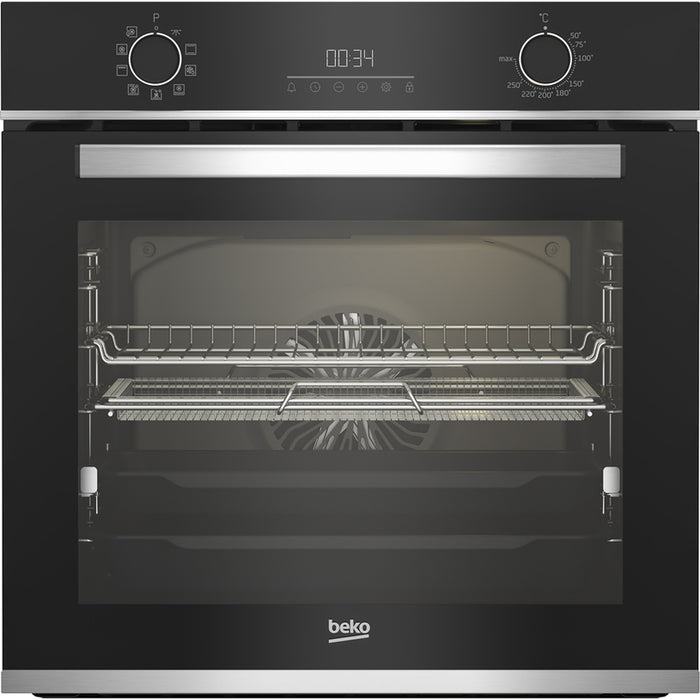 Фурнa за вграждане BEKO BBIMA 13300 XS 72 L, А+, КАТАЛИТИЧНИ ПАНЕЛИ, ТЕЛЕСКОПИЧНА СИСТЕМА, ПЛАВНО ЗАТВАРЯНЕ