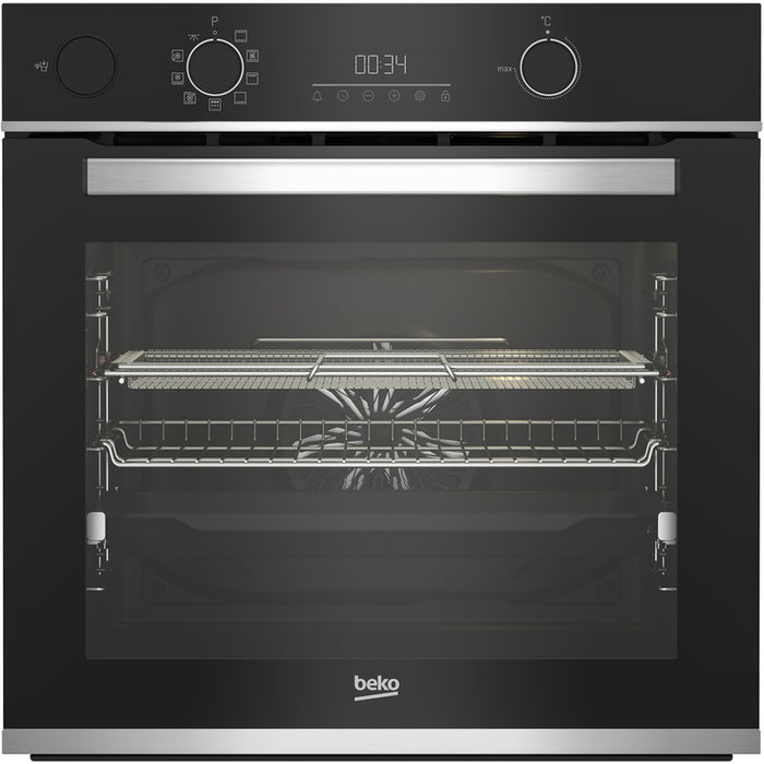 Фурнa за вграждане BEKO BBISA 13300 XMPE 72 L, А+, ТЕЛЕСКОПИЧНА СИСТЕМА, ПИРОЛИТИЧНО ПОЧИСТВАНЕ