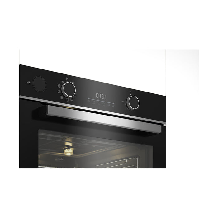 Фурнa за вграждане BEKO BBISA 13300 XMPE 72 L, А+, ТЕЛЕСКОПИЧНА СИСТЕМА, ПИРОЛИТИЧНО ПОЧИСТВАНЕ