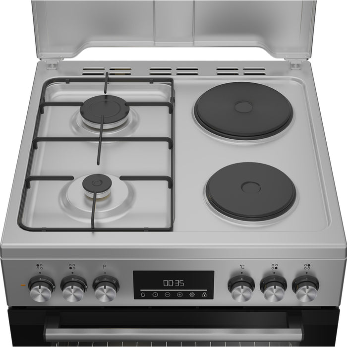 Комбинирана печка BEKO FBE 64320 SDN/ГАЗ A, 2 ГАЗОВИ И 2 ЕЛЕКТРИЧЕСКИ, БУТОН ЗА ЗАПАЛВАНЕ, ЕЛЕКТРОНЕН ТАЙМЕР