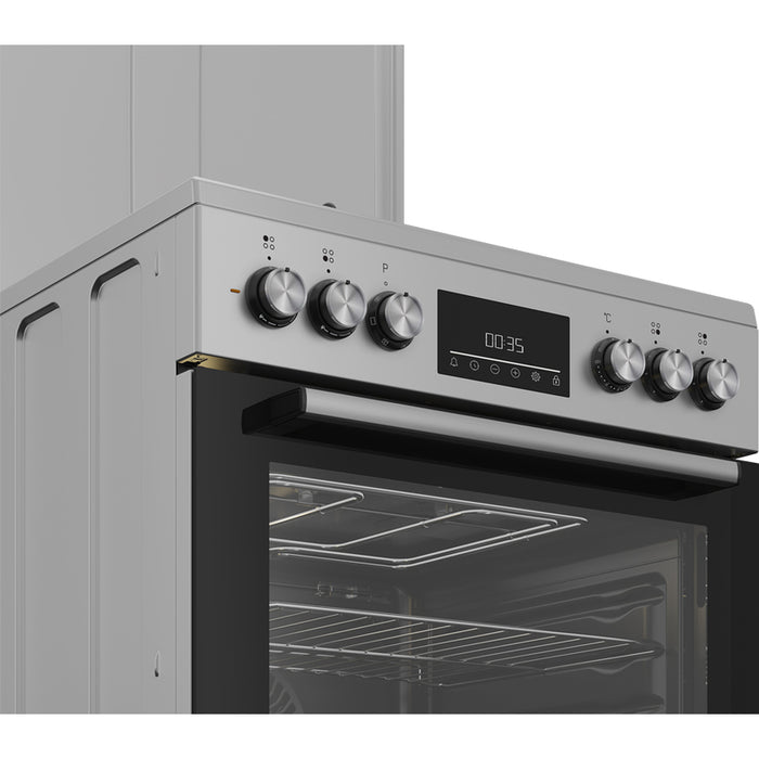 Комбинирана печка BEKO FBE 64320 SDN/ГАЗ A, 2 ГАЗОВИ И 2 ЕЛЕКТРИЧЕСКИ, БУТОН ЗА ЗАПАЛВАНЕ, ЕЛЕКТРОНЕН ТАЙМЕР